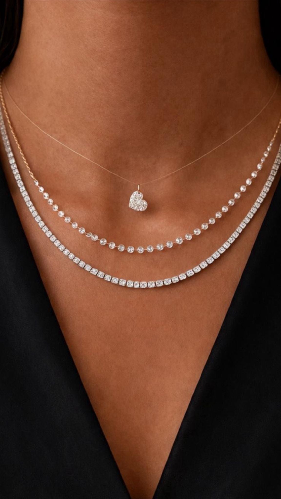 5 Carat Total Lab Diamond Tennis Necklace