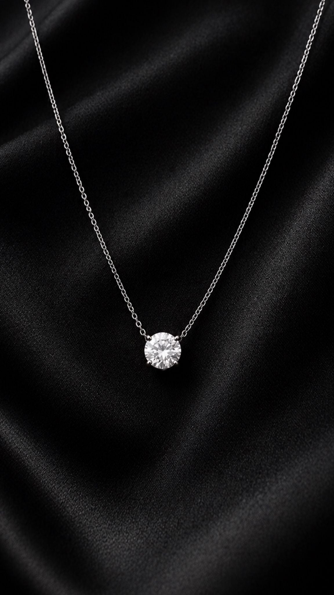 Lab Grown Brilliant Cut Diamond Solitaire Pendent