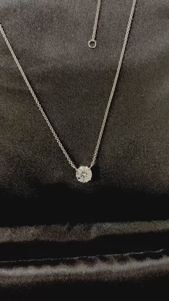 Lab Grown Brilliant Cut Diamond Solitaire Pendent
